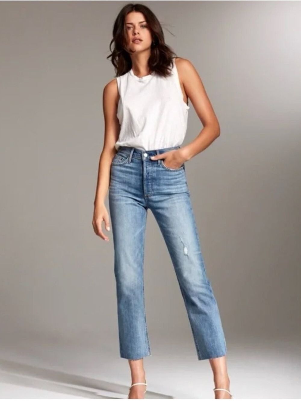 Denim Forum The Arlo High Rise Straight Jeans Size 24